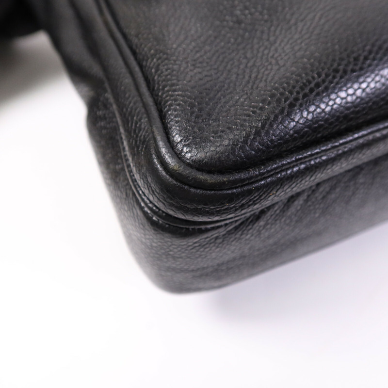 CHANEL 牛皮皮革Vintage Shoulder Tote金扣鏈帶肩背袋-11