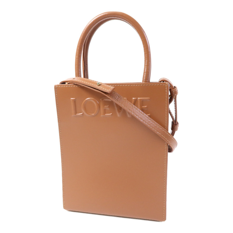 LOEWE 牛皮皮革Standard A5 Tote金扣手挽肩背兩用袋-1
