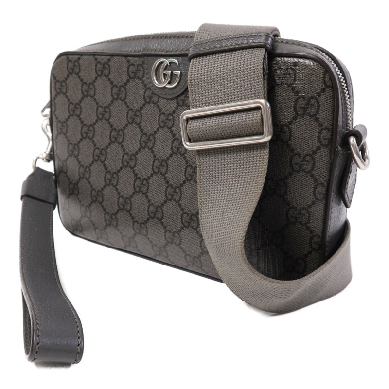 GUCCI 塗層帆布Ophidia GG Carmera Bag銀扣肩背袋-2