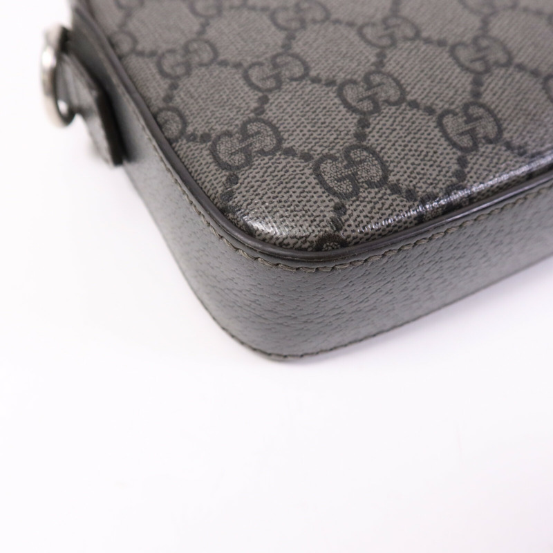 GUCCI 塗層帆布Ophidia GG Carmera Bag銀扣肩背袋-13