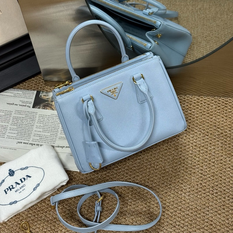 普拉達/Prada新款Galleria 中號Saffiano殺手包手提斜挎 配件塵袋 肩帶-0