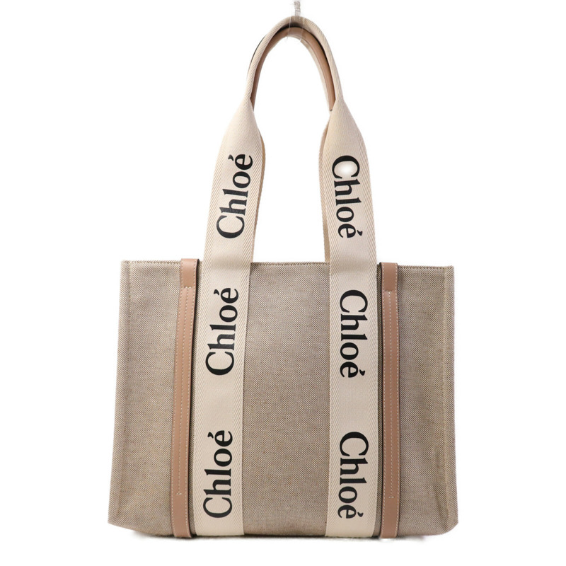 Chloe 帆布Woody Tote Medium肩背袋-1