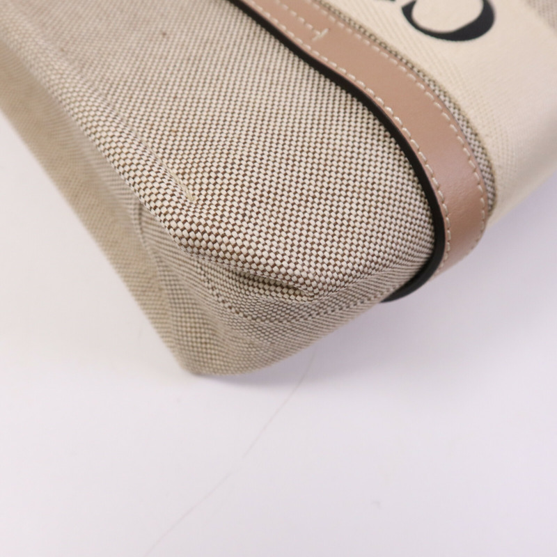 Chloe 帆布Woody Tote Medium肩背袋-10