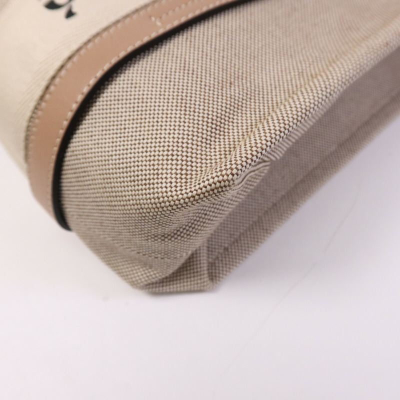 Chloe 帆布Woody Tote Medium肩背袋-11