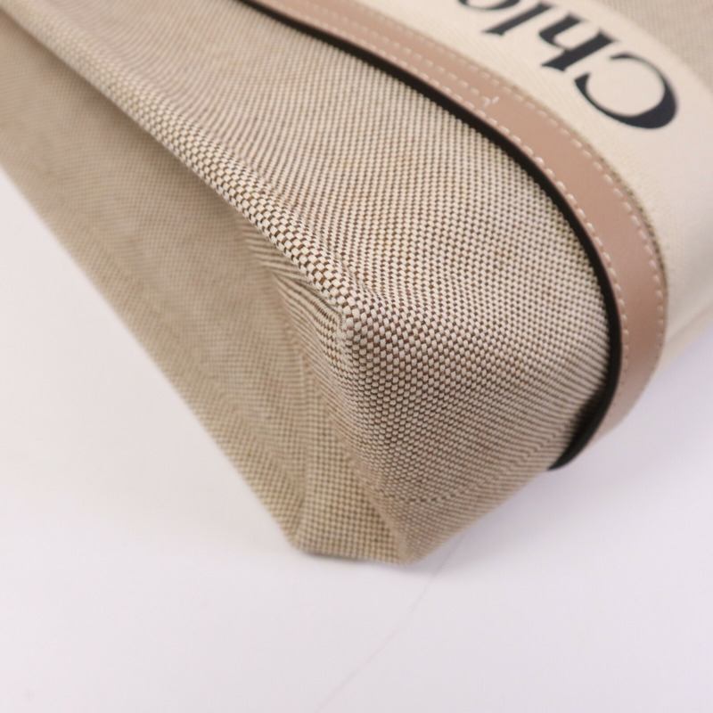 Chloe 帆布Woody Tote Medium肩背袋-12