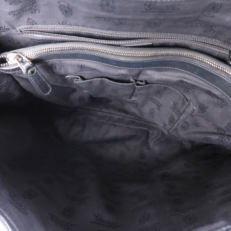 GUCCI 塗層帆布Hand Bag銀扣手挽袋-4