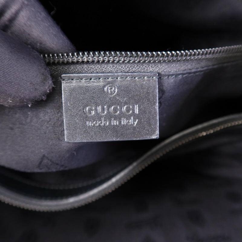 GUCCI 塗層帆布Hand Bag銀扣手挽袋-5