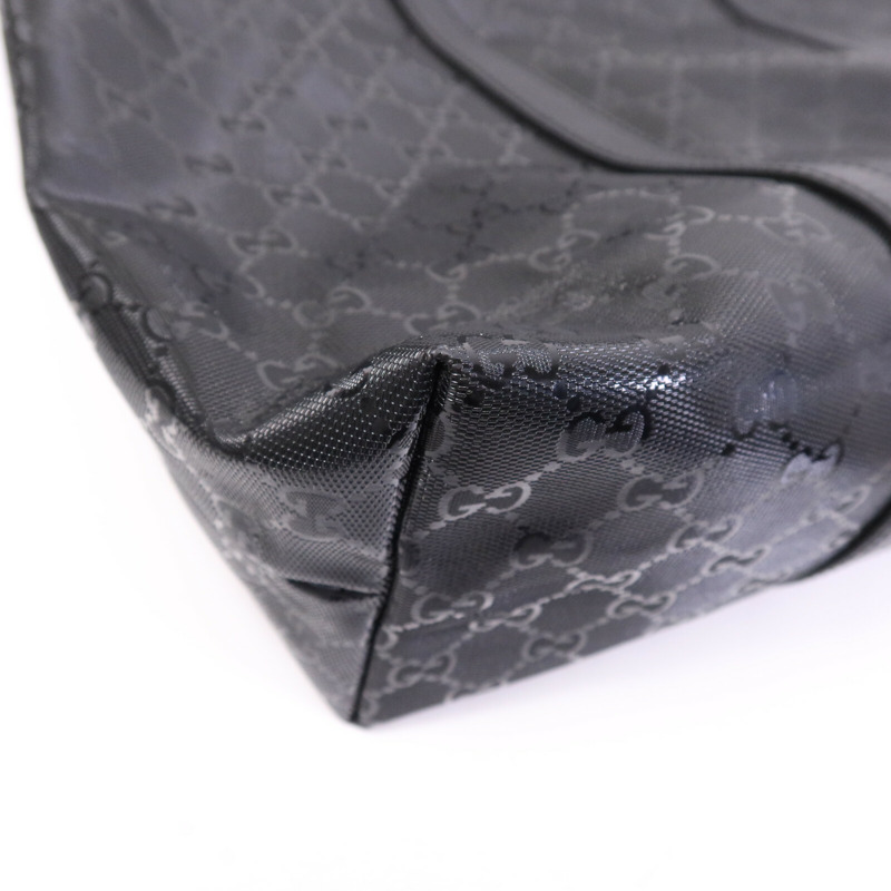 GUCCI 塗層帆布Hand Bag銀扣手挽袋-10