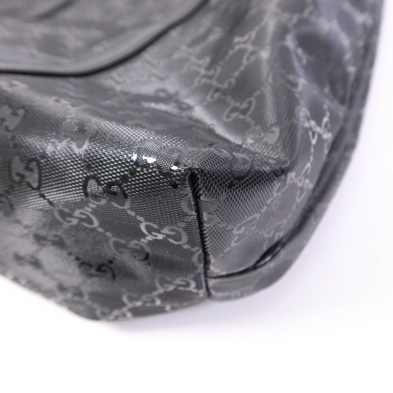 GUCCI 塗層帆布Hand Bag銀扣手挽袋-11