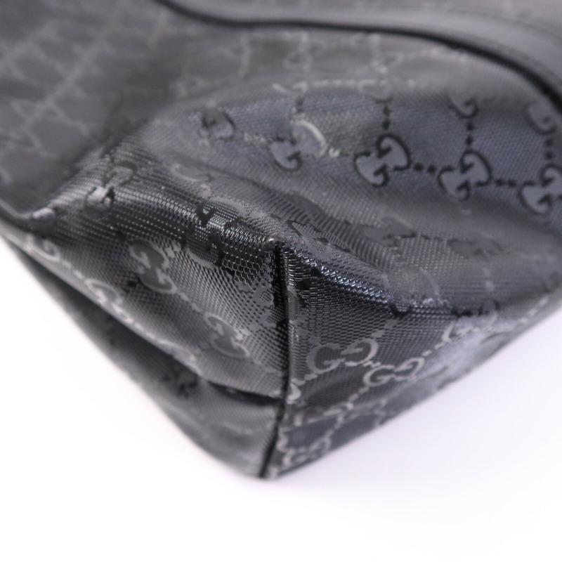 GUCCI 塗層帆布Hand Bag銀扣手挽袋-12