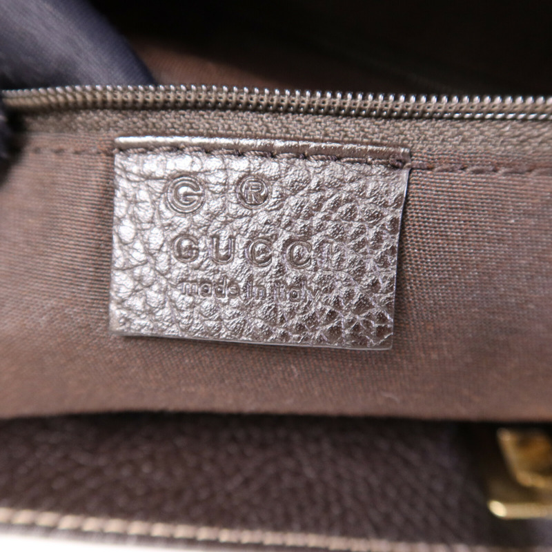 GUCCI 塗層帆布Tote Bag金扣手挽袋-5