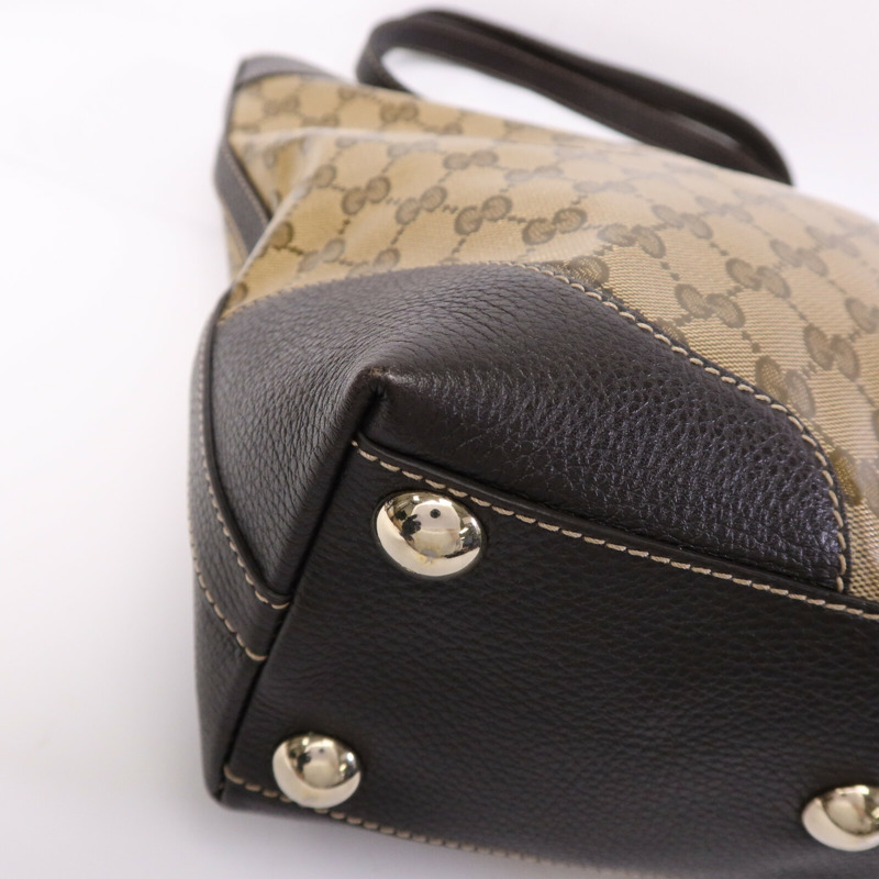 GUCCI 塗層帆布Tote Bag金扣手挽袋-10