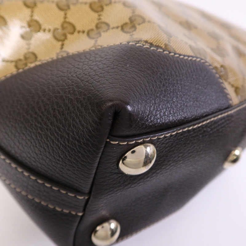 GUCCI 塗層帆布Tote Bag金扣手挽袋-12