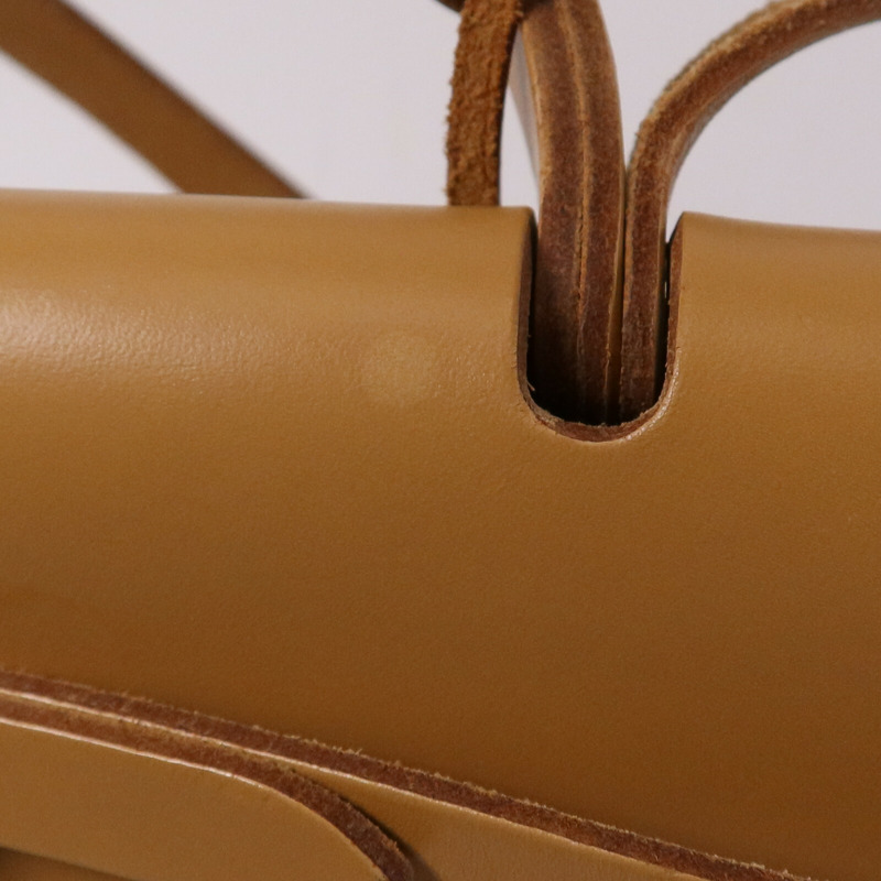 HERMES 帆布Herbag PM手挽肩背兩用袋Gold/Vanille-10