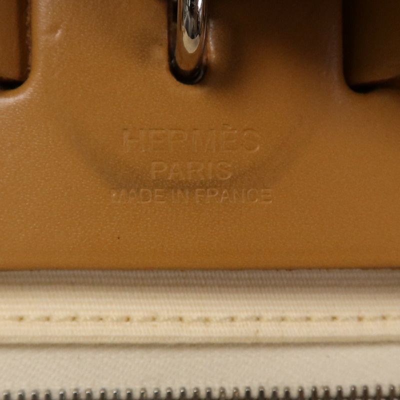 HERMES 帆布Herbag PM手挽肩背兩用袋Gold/Vanille-17