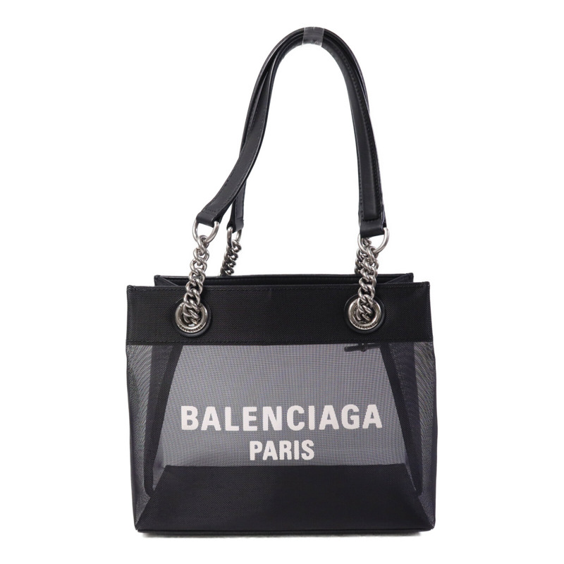 BALENCIAGA 尼龍Duty Free Small Tote Bag銀扣鏈帶手挽袋-0