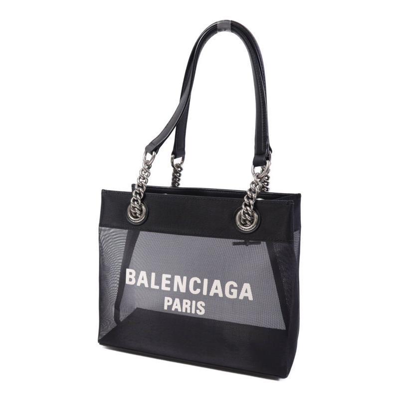 BALENCIAGA 尼龍Duty Free Small Tote Bag銀扣鏈帶手挽袋-2