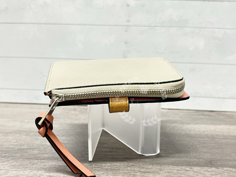 ~~趴趴小舖~~正品極新LOEWE基本款拼色短夾(配件齊全)2602246386-22