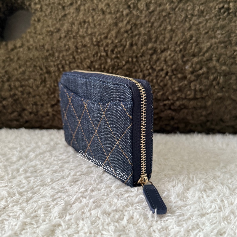 香奈兒 Chanel 26P 限定款單寧牛仔加大卡包-3