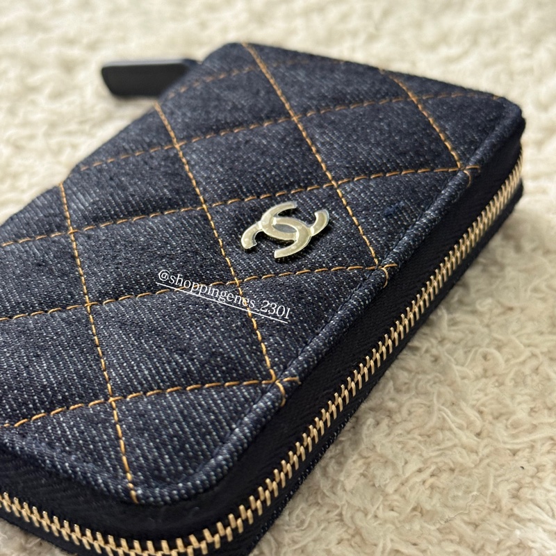 香奈兒 Chanel 26P 限定款單寧牛仔加大卡包-5