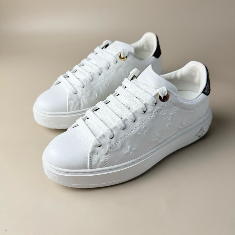 LV/路易威登 Time out白棕老花浮雕休閒鞋 35.5碼-0