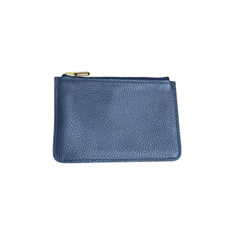 HERMÈS 愛馬仕 U刻 ROULIS SLIM 豬鼻子短夾 牛皮 深藍色 銀釦-11