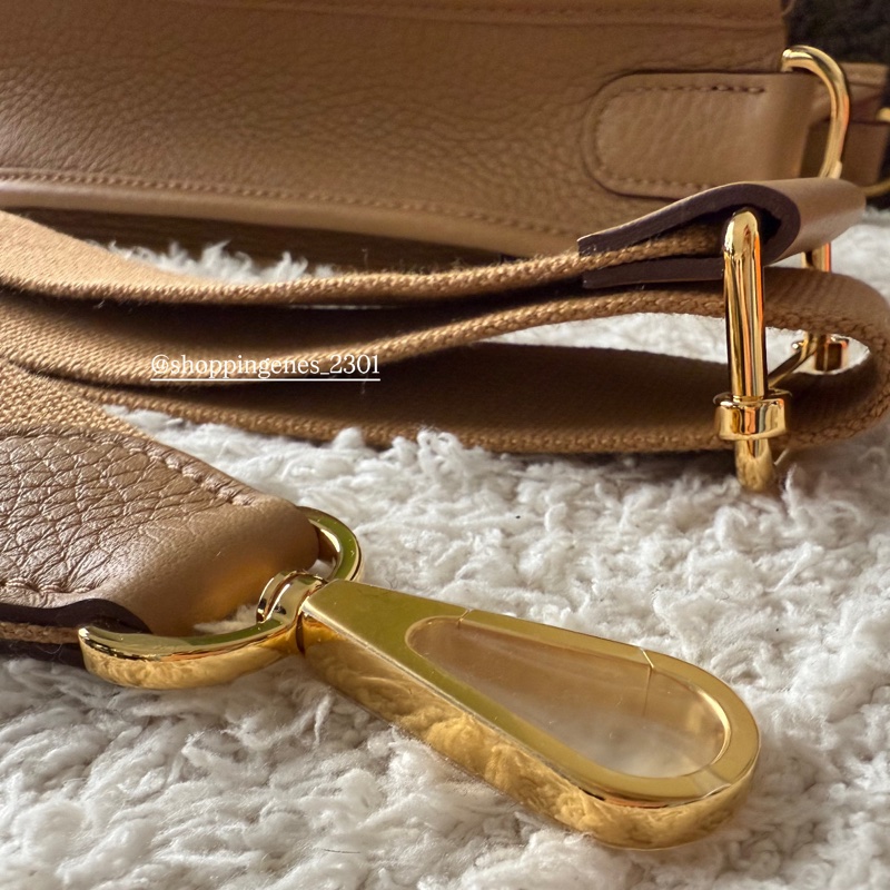 愛馬仕 Hermes Evelyne 23 餅乾色 金釦-7