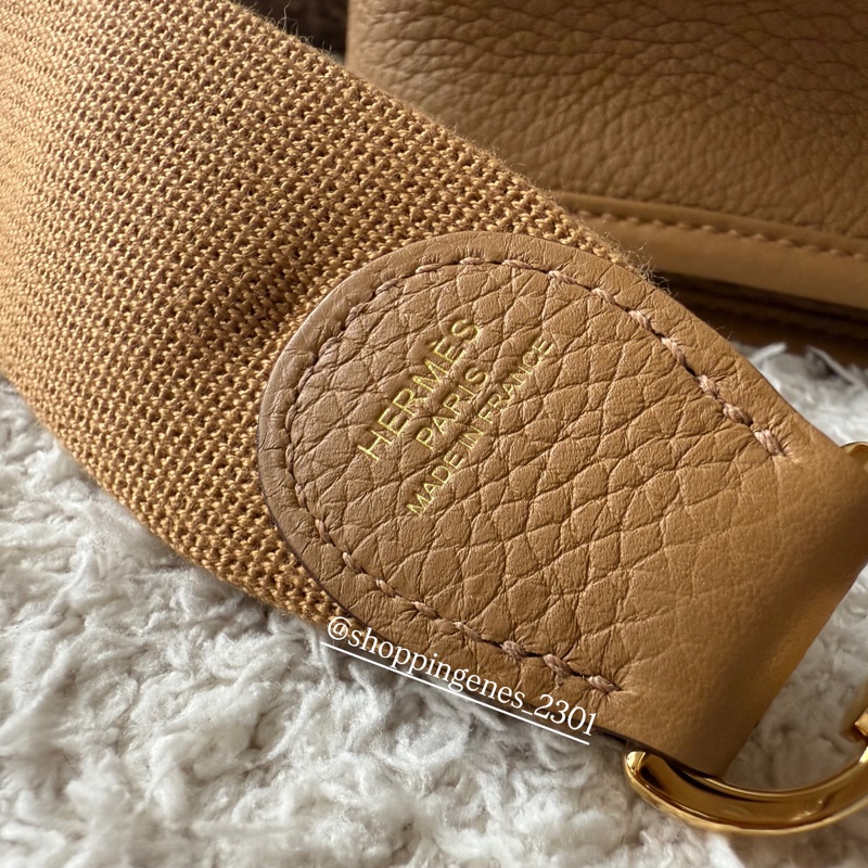 愛馬仕 Hermes Evelyne 23 餅乾色 金釦-8