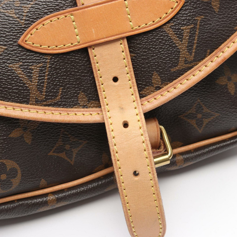 路易威登 Saumur 30 肩背包/手提包,塗層帆布和皮革材質,飾有 Monogram 圖案,棕色,M42256-8