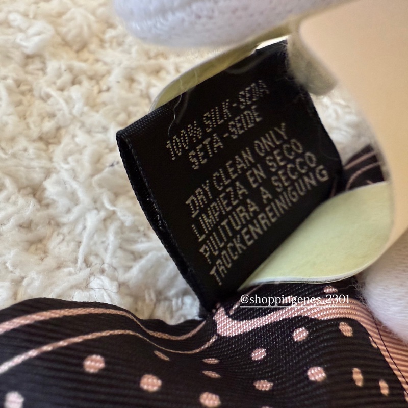 愛馬仕 Hermes 粉黑配色 twilly 小馬豬鼻絲巾-6