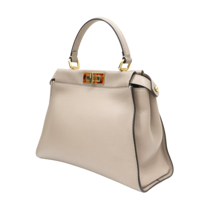 淺褐色 牛皮 Peekaboo 兩用包【FENDI 芬迪】 8BN290-2