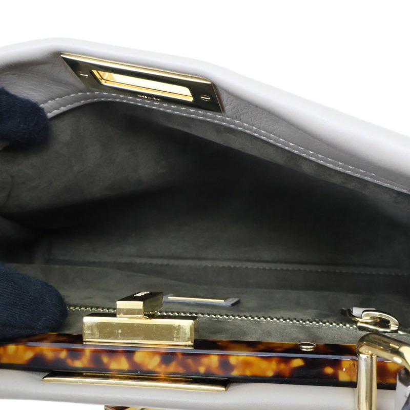 淺褐色 牛皮 Peekaboo 兩用包【FENDI 芬迪】 8BN290-4