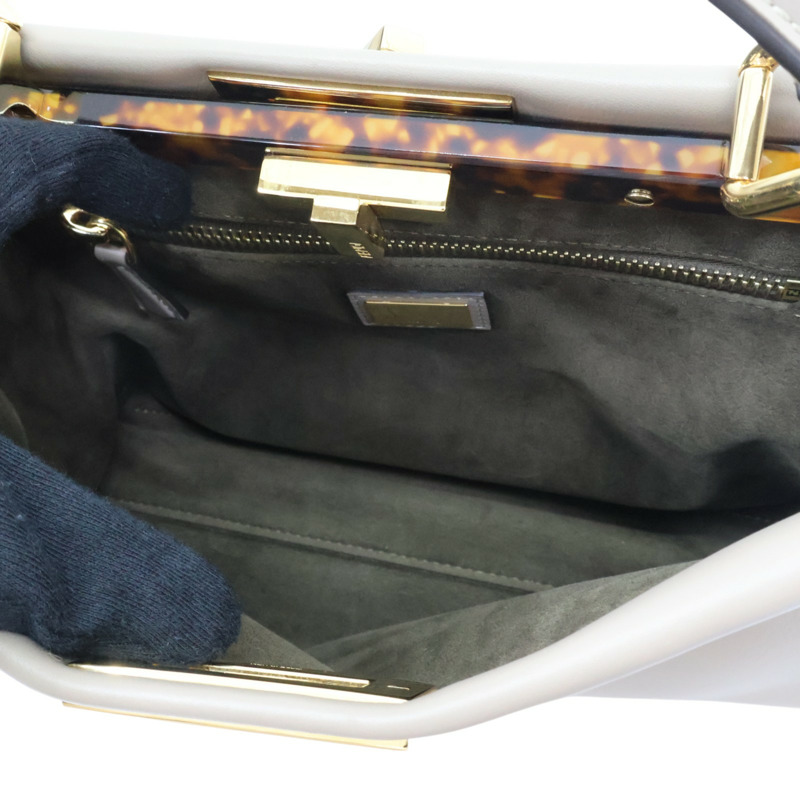 淺褐色 牛皮 Peekaboo 兩用包【FENDI 芬迪】 8BN290-5