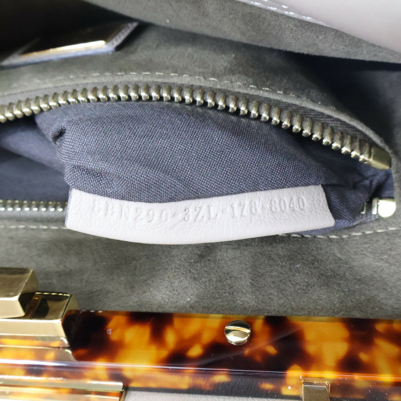 淺褐色 牛皮 Peekaboo 兩用包【FENDI 芬迪】 8BN290-9