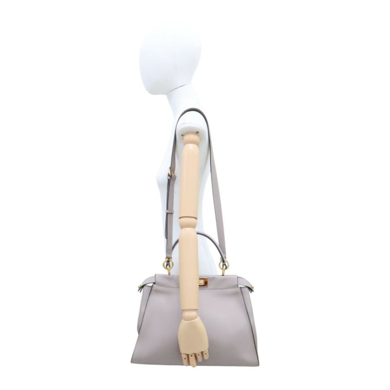 淺褐色 牛皮 Peekaboo 兩用包【FENDI 芬迪】 8BN290-11