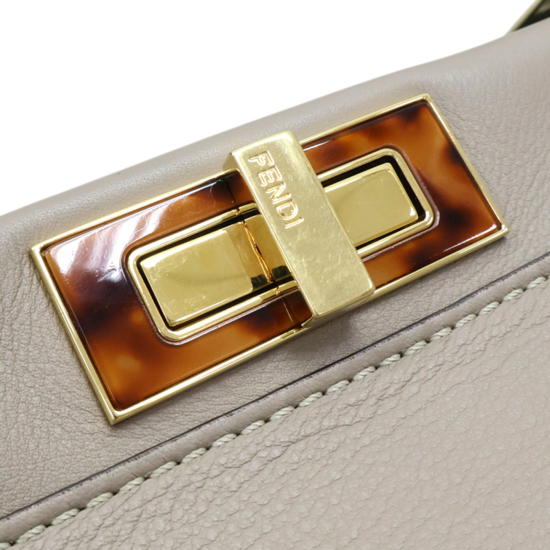 淺褐色 牛皮 Peekaboo 兩用包【FENDI 芬迪】 8BN290-17