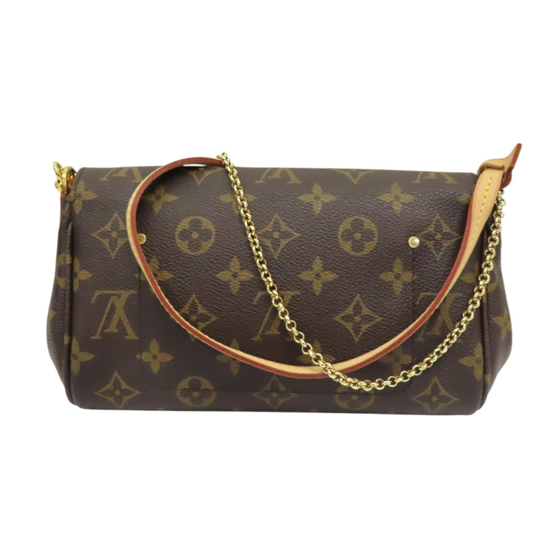 棕色 原花帆布 Favorite PM 肩背包【LOUIS VUITTON LV 路易威登】 M40717-1