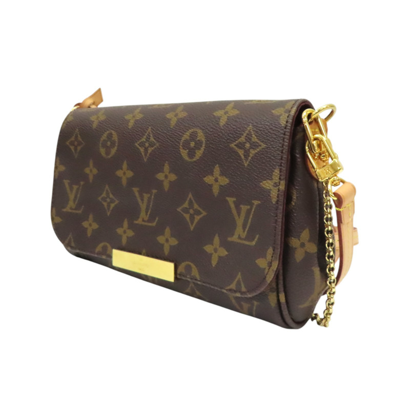 棕色 原花帆布 Favorite PM 肩背包【LOUIS VUITTON LV 路易威登】 M40717-2