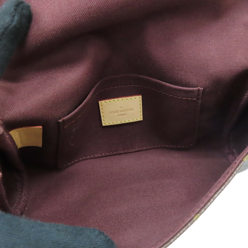 棕色 原花帆布 Favorite PM 肩背包【LOUIS VUITTON LV 路易威登】 M40717-4