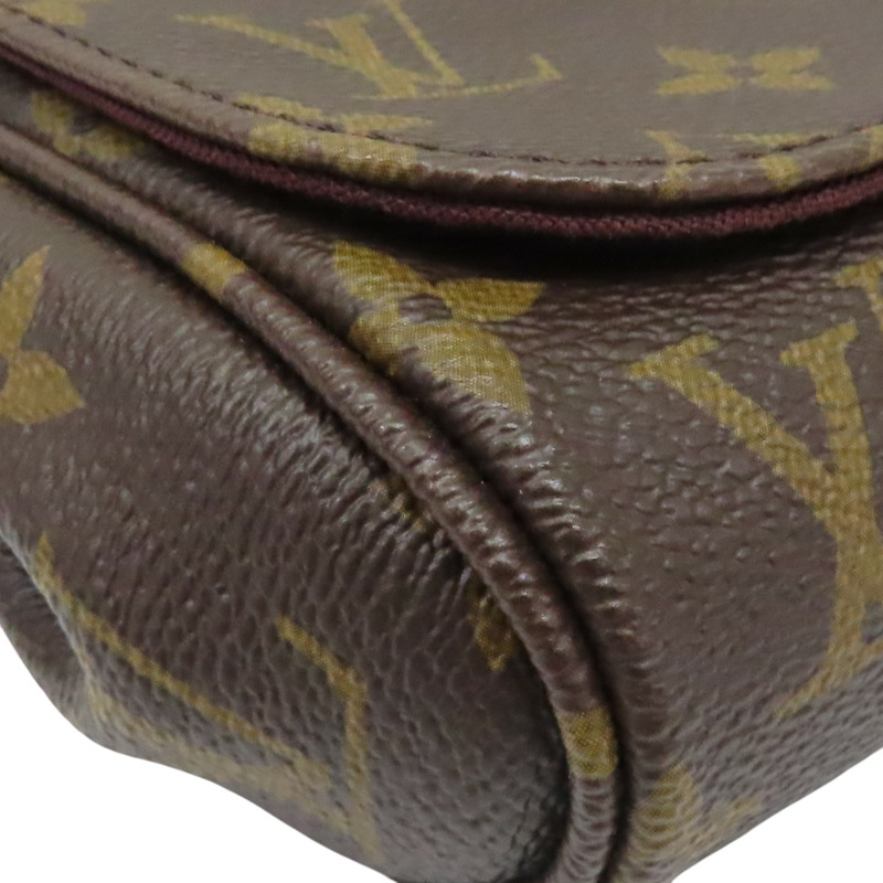 棕色 原花帆布 Favorite PM 肩背包【LOUIS VUITTON LV 路易威登】 M40717-11
