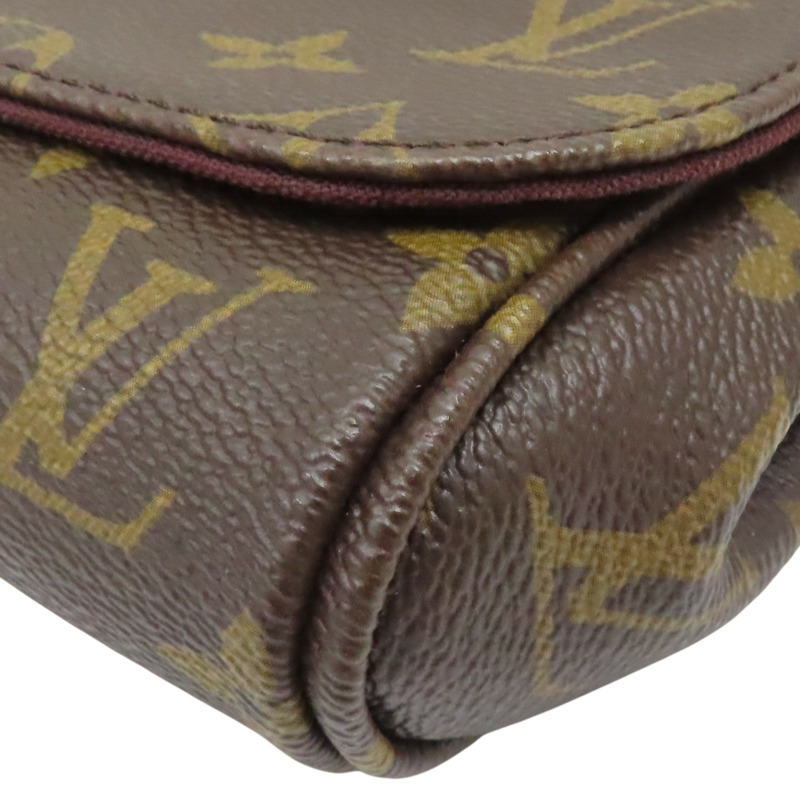 棕色 原花帆布 Favorite PM 肩背包【LOUIS VUITTON LV 路易威登】 M40717-12