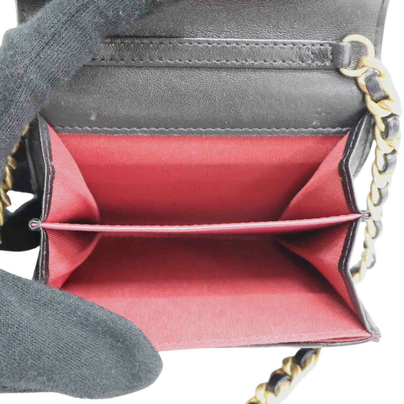 黑色羊皮 19 Mini 鍊帶 肩背包 AP2409【CHANEL 香奈兒】 AP2409-4