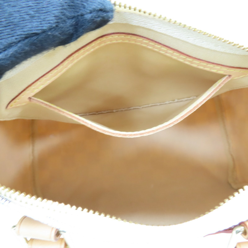 白色 PVC塗層帆布 棋盤格 Speedy 25 手提包 無鑰匙【LOUIS VUITTON LV 路易威登】 N41371-5