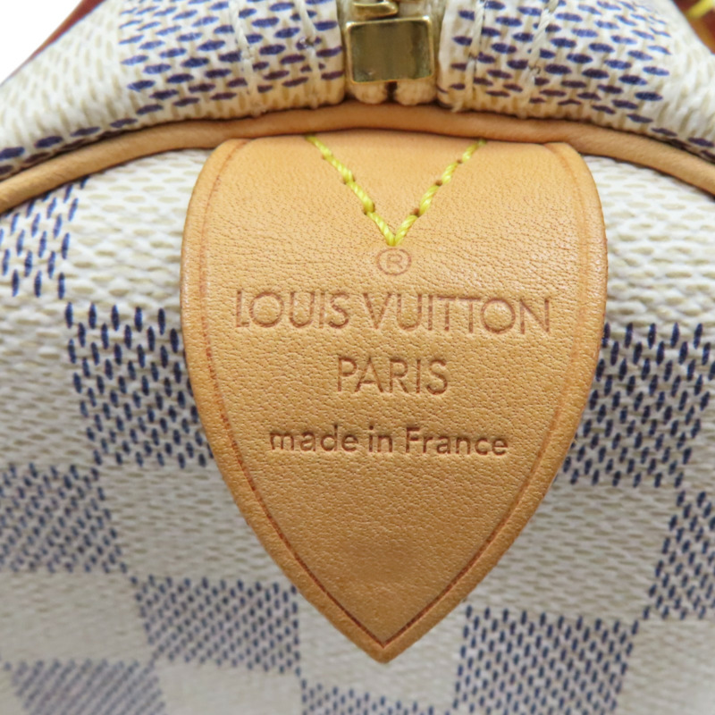白色 PVC塗層帆布 棋盤格 Speedy 25 手提包 無鑰匙【LOUIS VUITTON LV 路易威登】 N41371-6