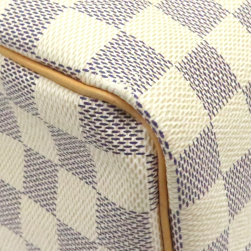 白色 PVC塗層帆布 棋盤格 Speedy 25 手提包 無鑰匙【LOUIS VUITTON LV 路易威登】 N41371-9