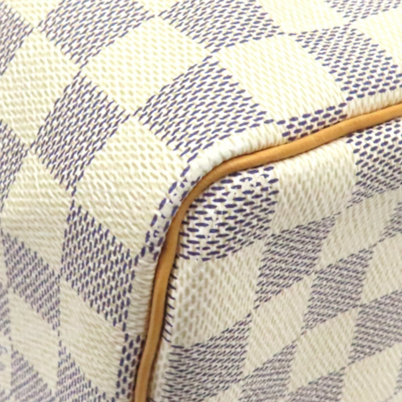 白色 PVC塗層帆布 棋盤格 Speedy 25 手提包 無鑰匙【LOUIS VUITTON LV 路易威登】 N41371-10