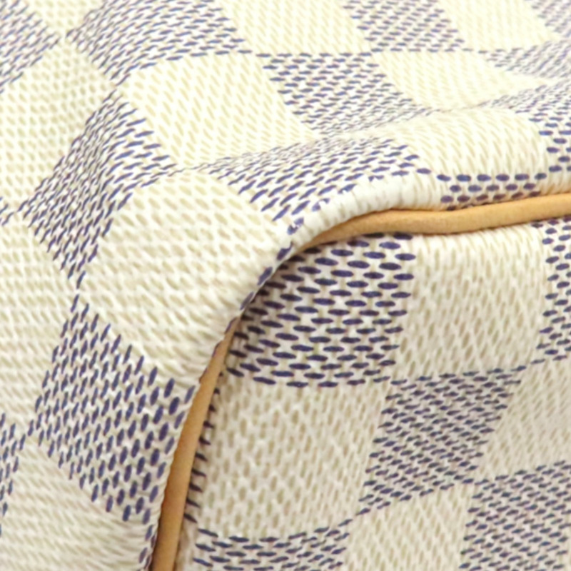 白色 PVC塗層帆布 棋盤格 Speedy 25 手提包 無鑰匙【LOUIS VUITTON LV 路易威登】 N41371-12