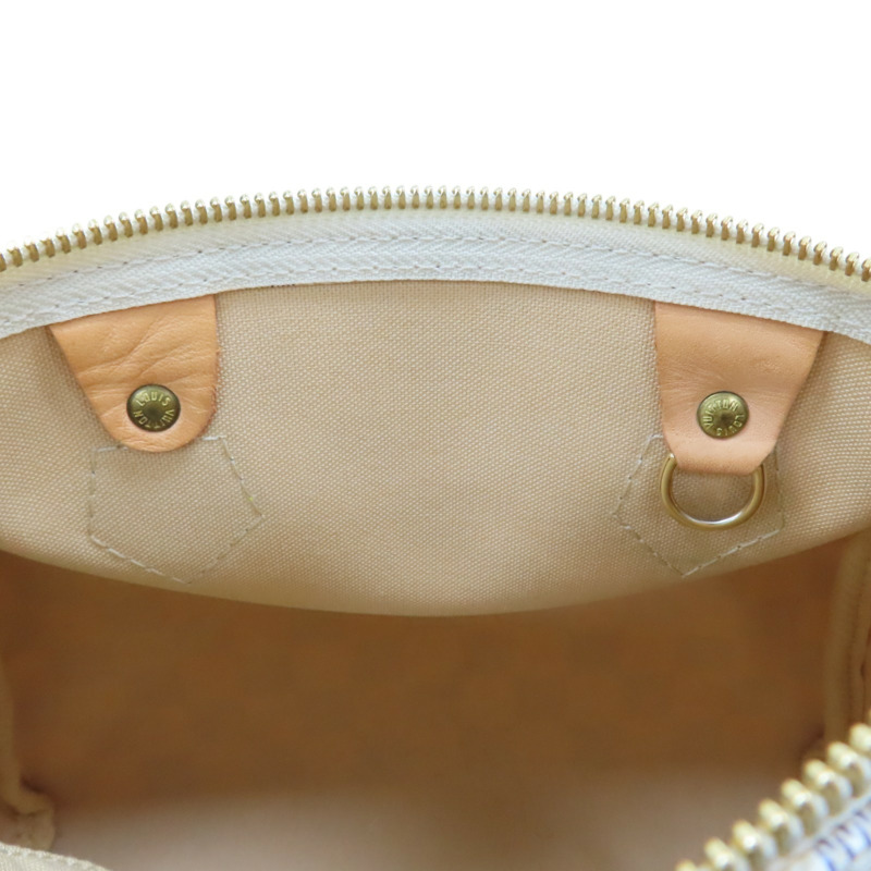 白色 PVC塗層帆布 棋盤格 Speedy 25 手提包 無鑰匙【LOUIS VUITTON LV 路易威登】 N41371-13