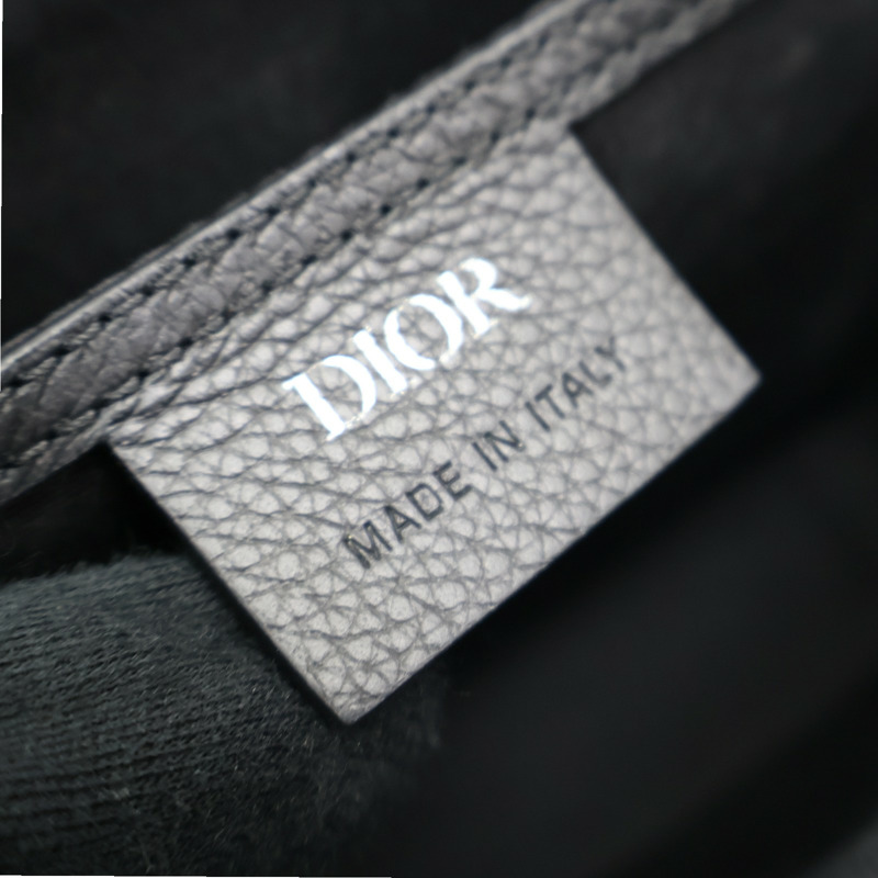 黑色 緹花帆布 牛皮 Saddle 小型翻蓋郵差包 肩背包【Dior 迪奧 】 1ADPO049YKS-8