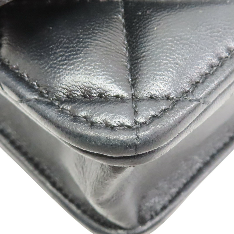 黑色 羊皮 WOC 愛心調節扣 肩背包【CHANEL 香奈兒】 AP3201-9